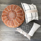 Leather Moroccan Pouf - Tan