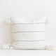 20"x20" Cotton Pom Pom Stripped Pillow Cover wih Tassels