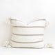 20"x20" Cotton Pom Pom Stripped Pillow Cover wih Tassels