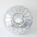 MOROCCAN POUF, OTTOMAN, FOOTSTOOL - SILVER