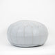 LEATHER MOROCCAN POUF, OTTOMAN, FOOTSTOOL - GRAY