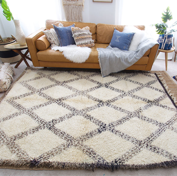 8'7" x 6'1" Moroccan Beni Ourain Rug