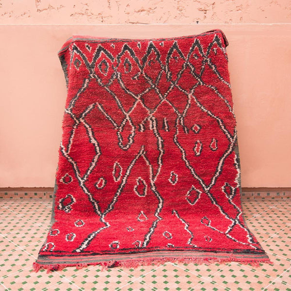8'10" x 6' Vintage Moroccan Beni Mguild Rug