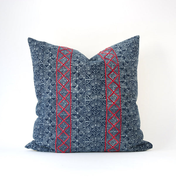 20”x20” Vintage Hmong Pillow cover - indigo cushion cover